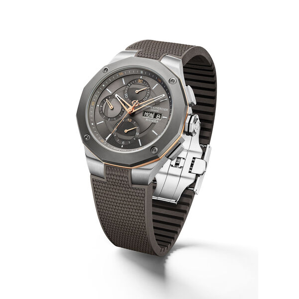 Riviera 43 mm Chronograph automatique en acier inoxydable